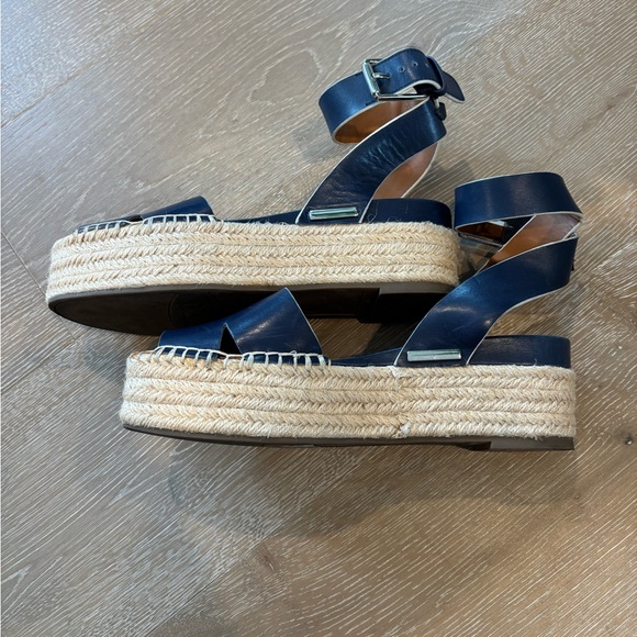 Franco Sarto Blue Espadrille Wedges - Picture 3 of 6